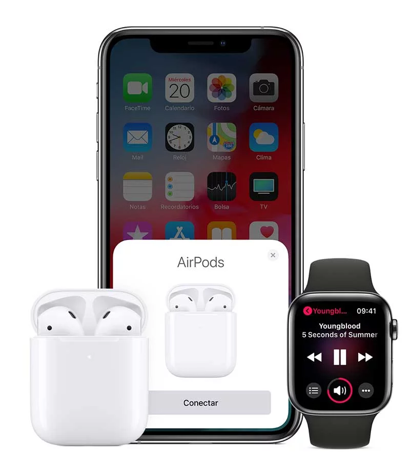 AirPods Segunda Generación con Funda de carga alámbrica.