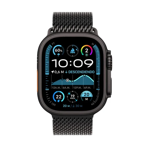 Apple Watch Ultra 2 49mm GPS + Cellular | Titanio negro | Correa estilo milanés